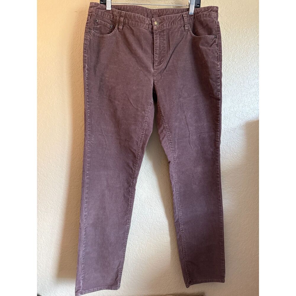 Garnet Hill Slim Fit Corduroys Brown Womens 14